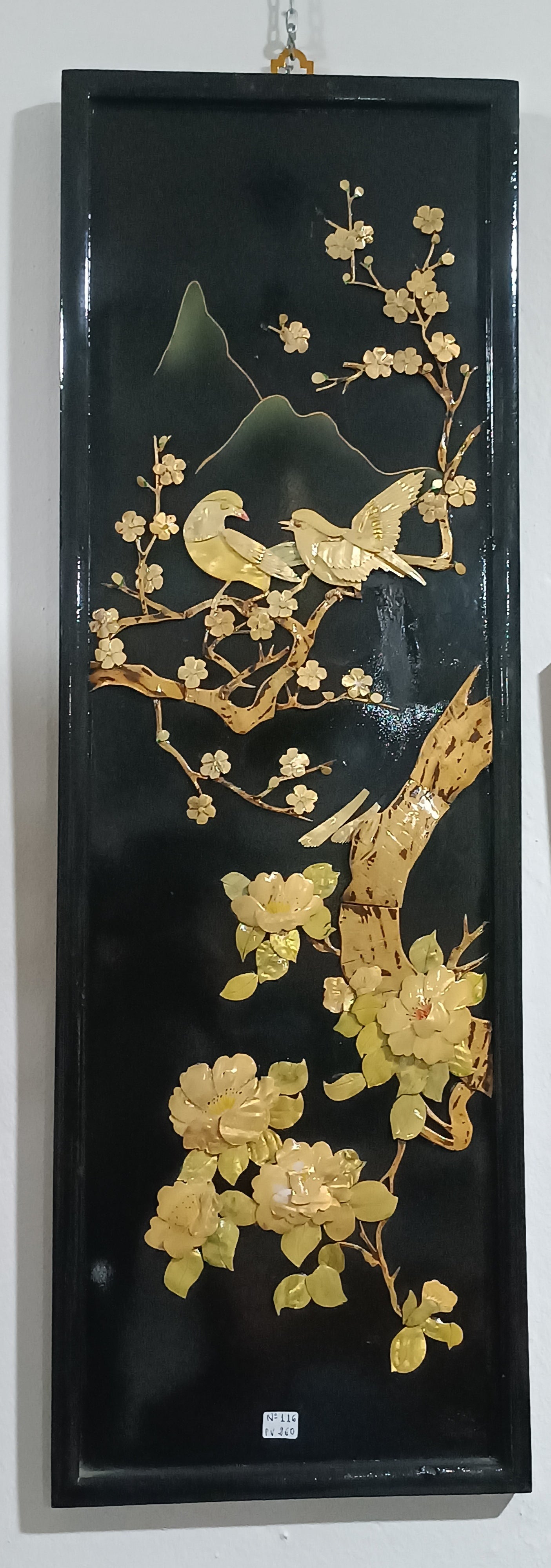 Panel decorativo de arte asiático, de origen chino o vietnamita 2