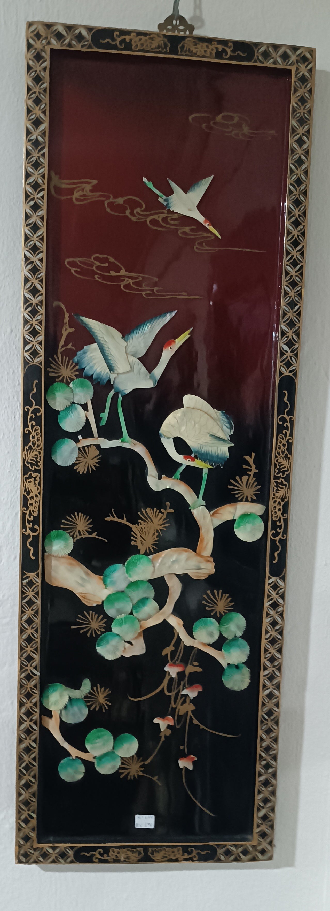 Panel decorativo de arte asiático, de origen chino o vietnamita