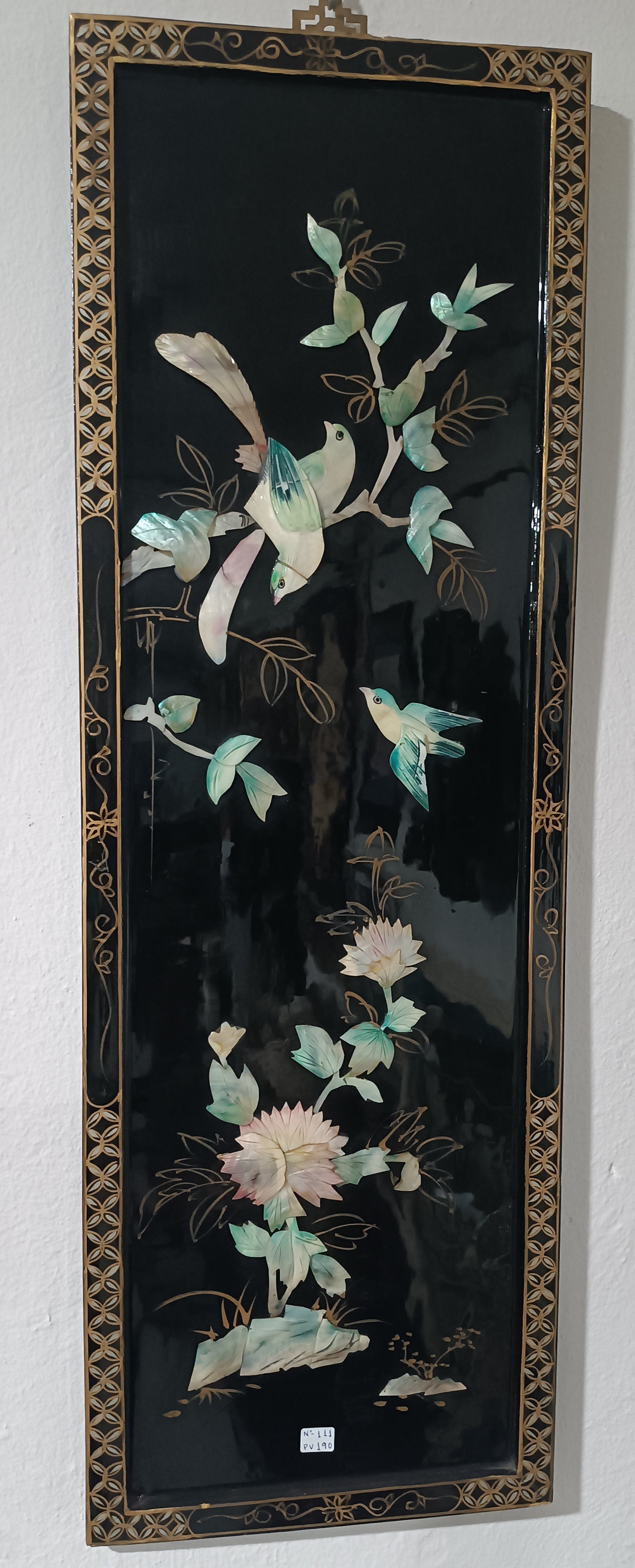Panel decorativo de arte asiático, de origen chino o vietnamita