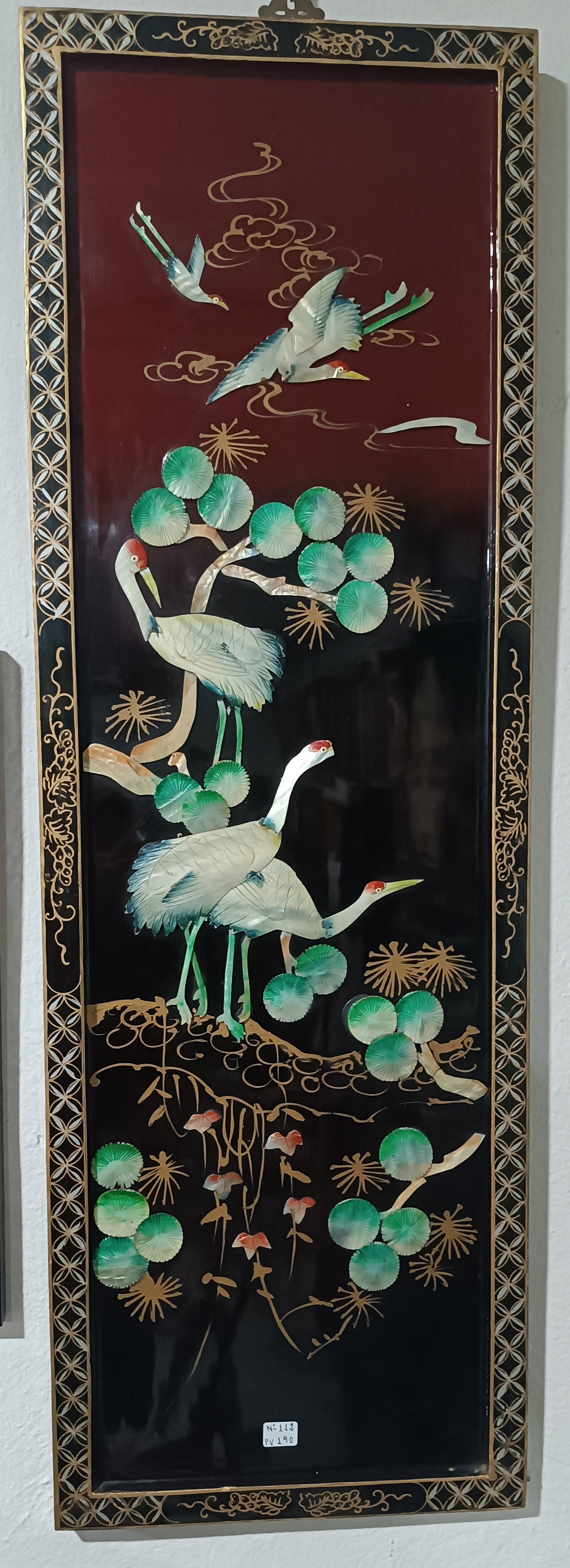 Panel decorativo de arte asiático, de origen chino o vietnamita