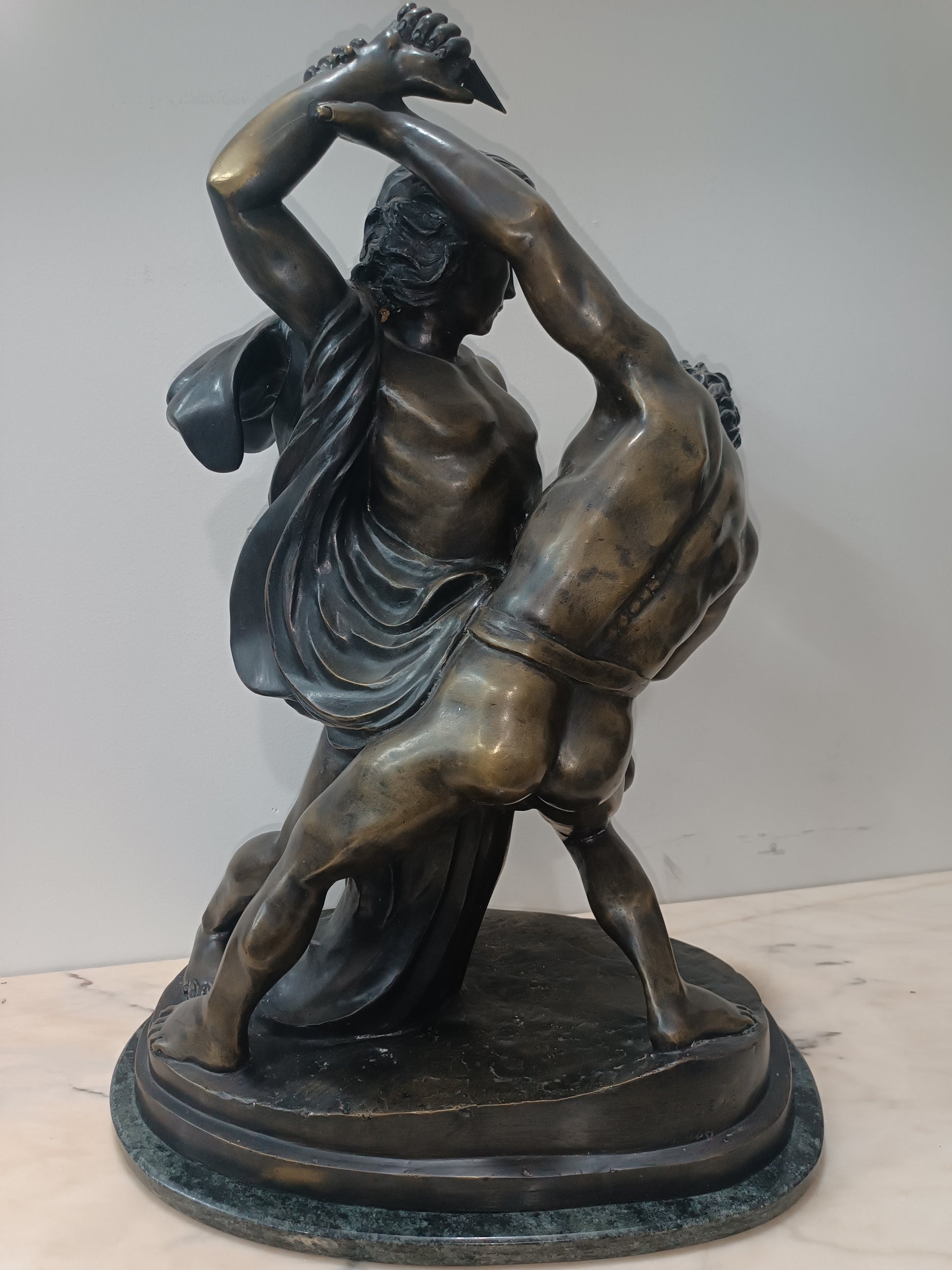 Escultura de bronce macizo Lampara de pie