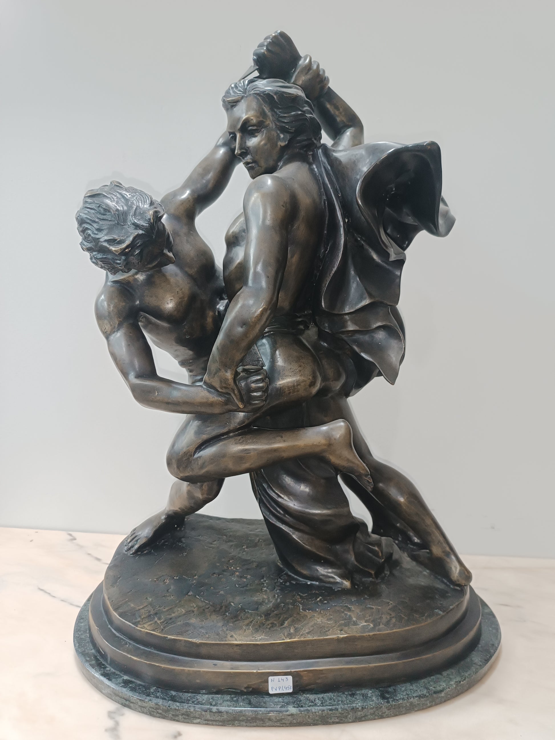 Escultura de bronce macizo Lampara de pie