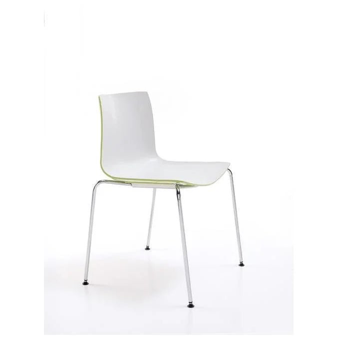 Silla estilo Aire bicolor con patas cromadas