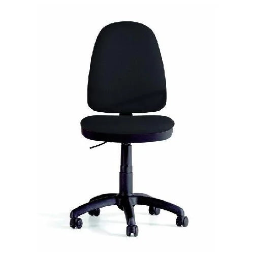 Silla de oficina negra con respaldo reclinable y elevación a gas
