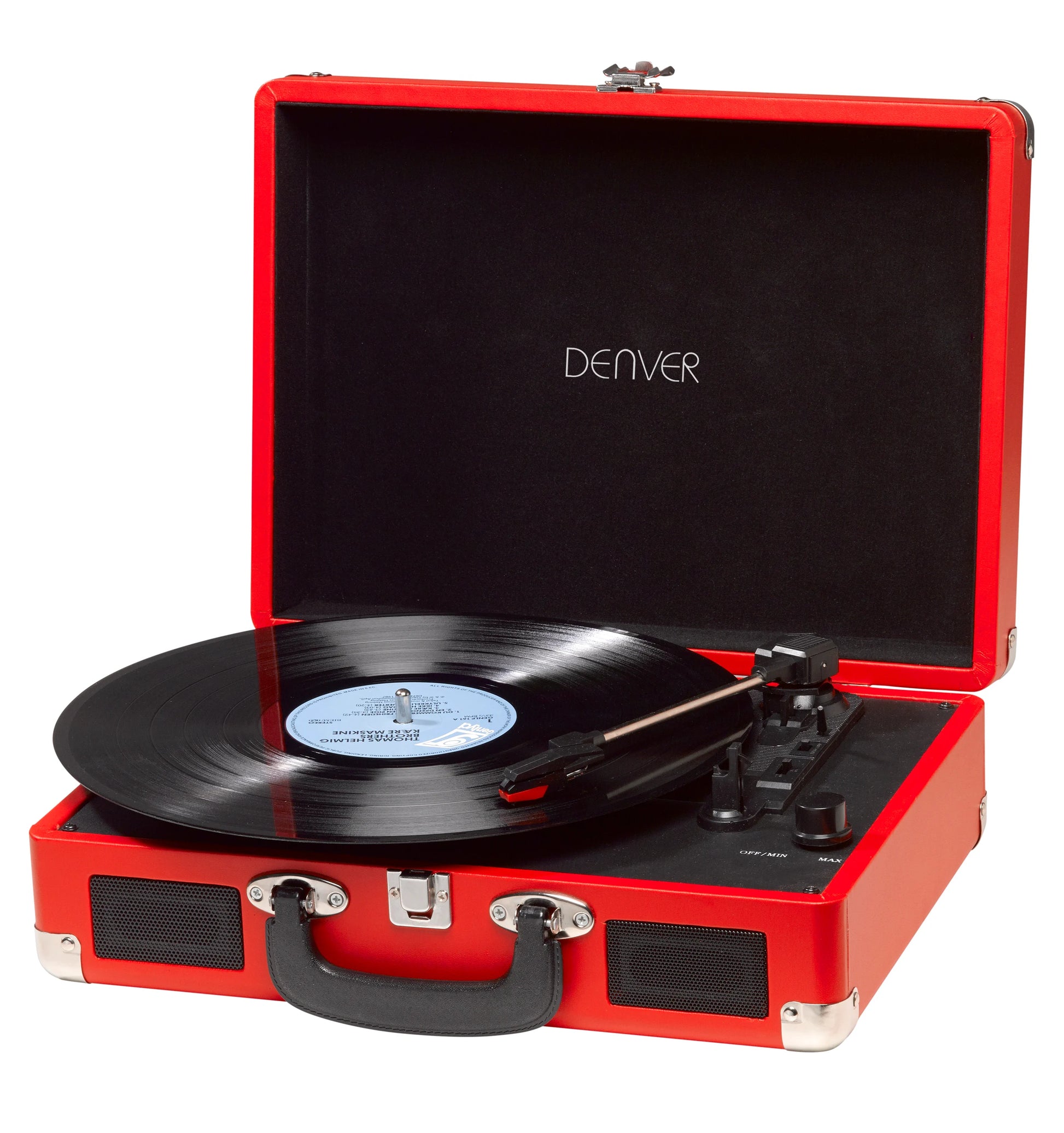 Tocadiscos Portátil Denver VPL-120R – Estilo Retro y Tecnología Moderna