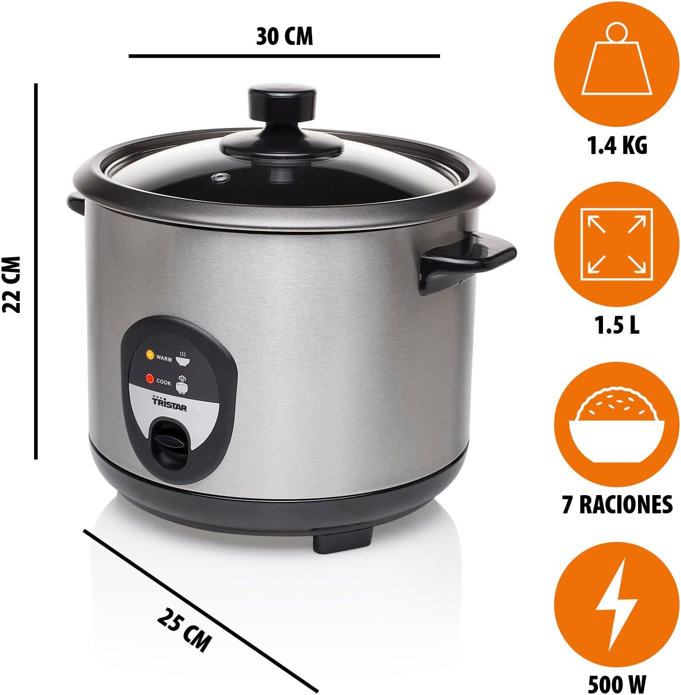 Arrocera Tristar 1.5L: ¡Arroz Perfecto para Toda la Familia!