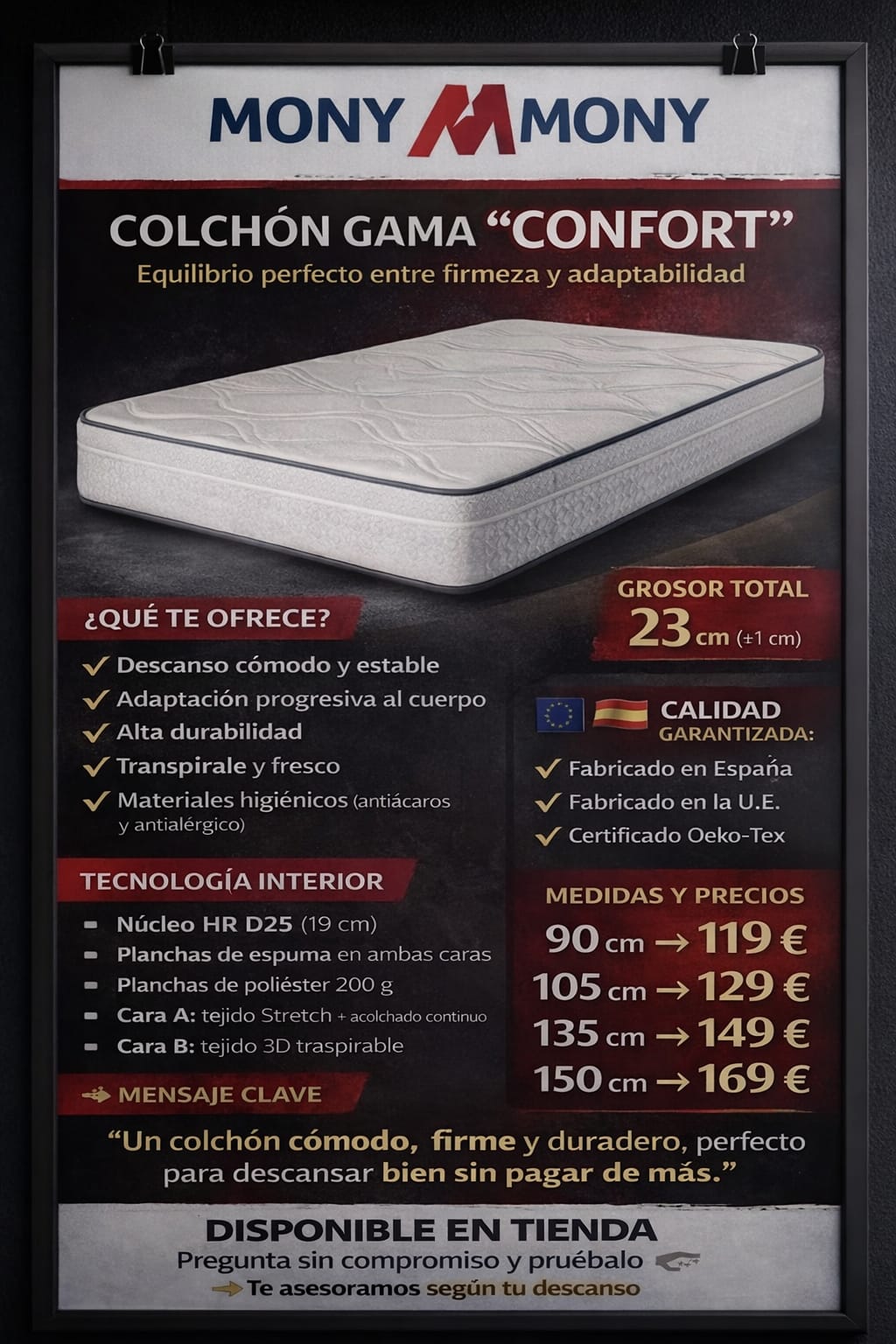 Colchón gama "CONFORT"