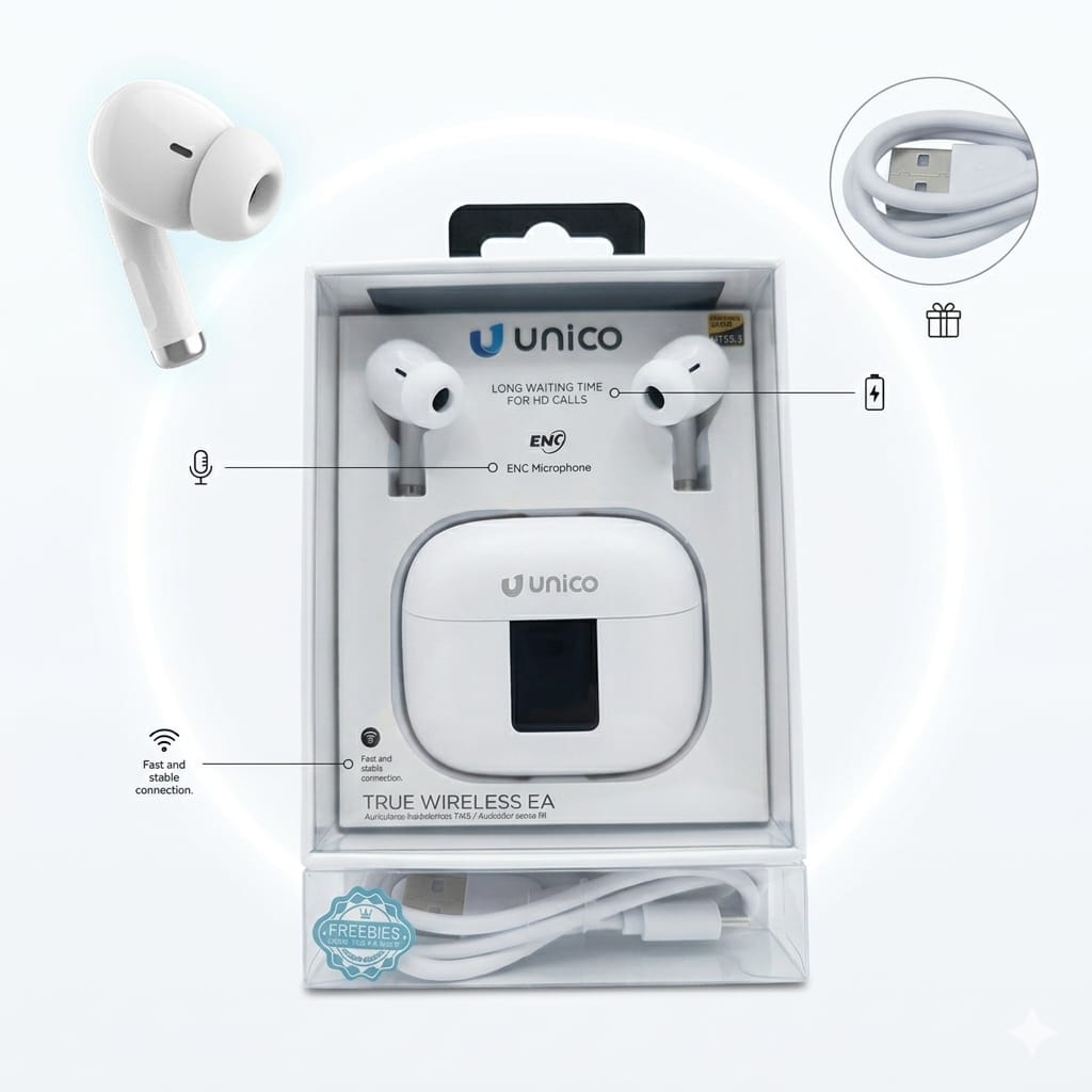 True Wireless Unico – Sonido HD y Cancelación de Ruido ENC