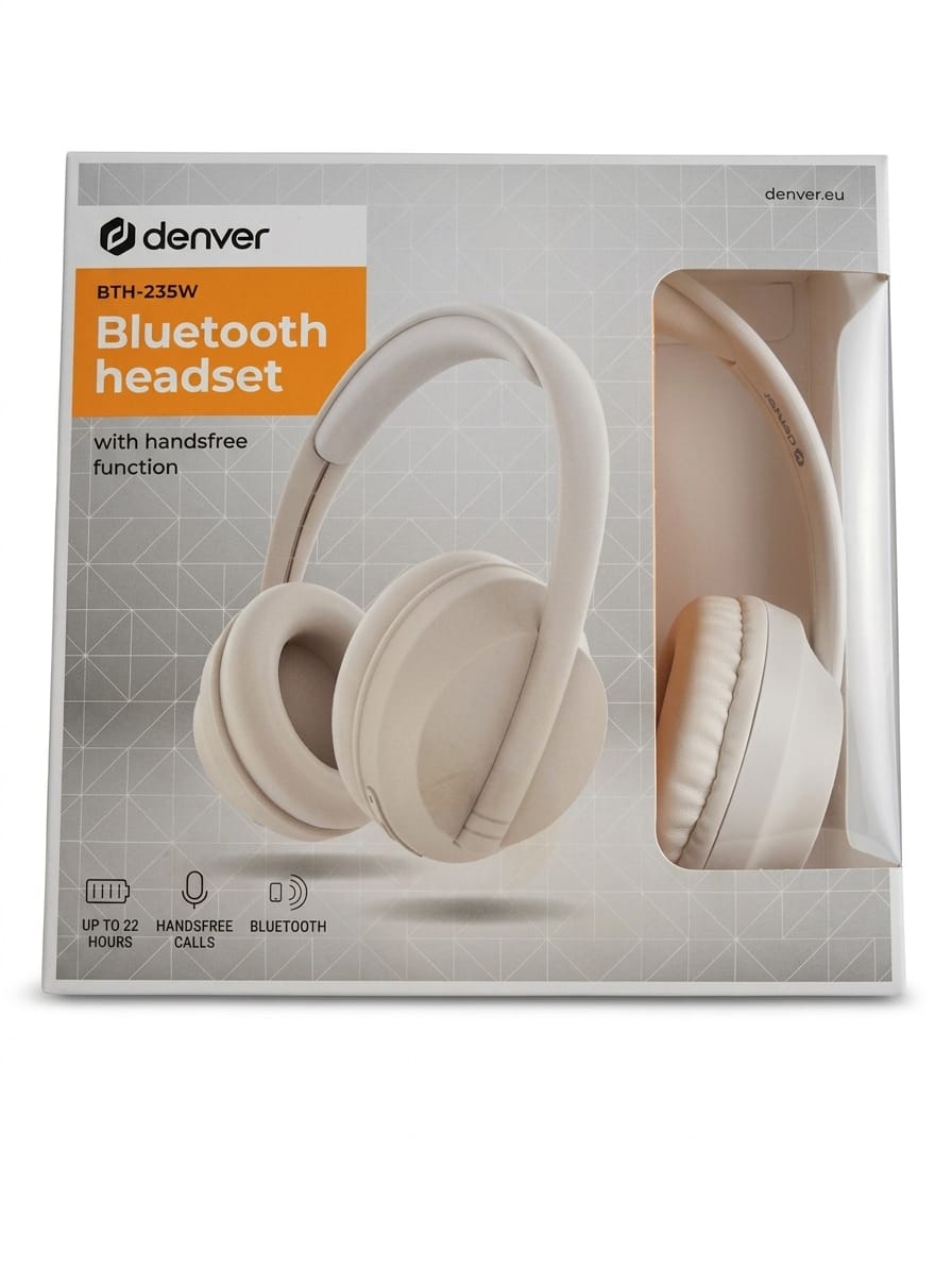 🎧 Auriculares Bluetooth Denver BTH-235W – Libertad y estilo en cada sonido