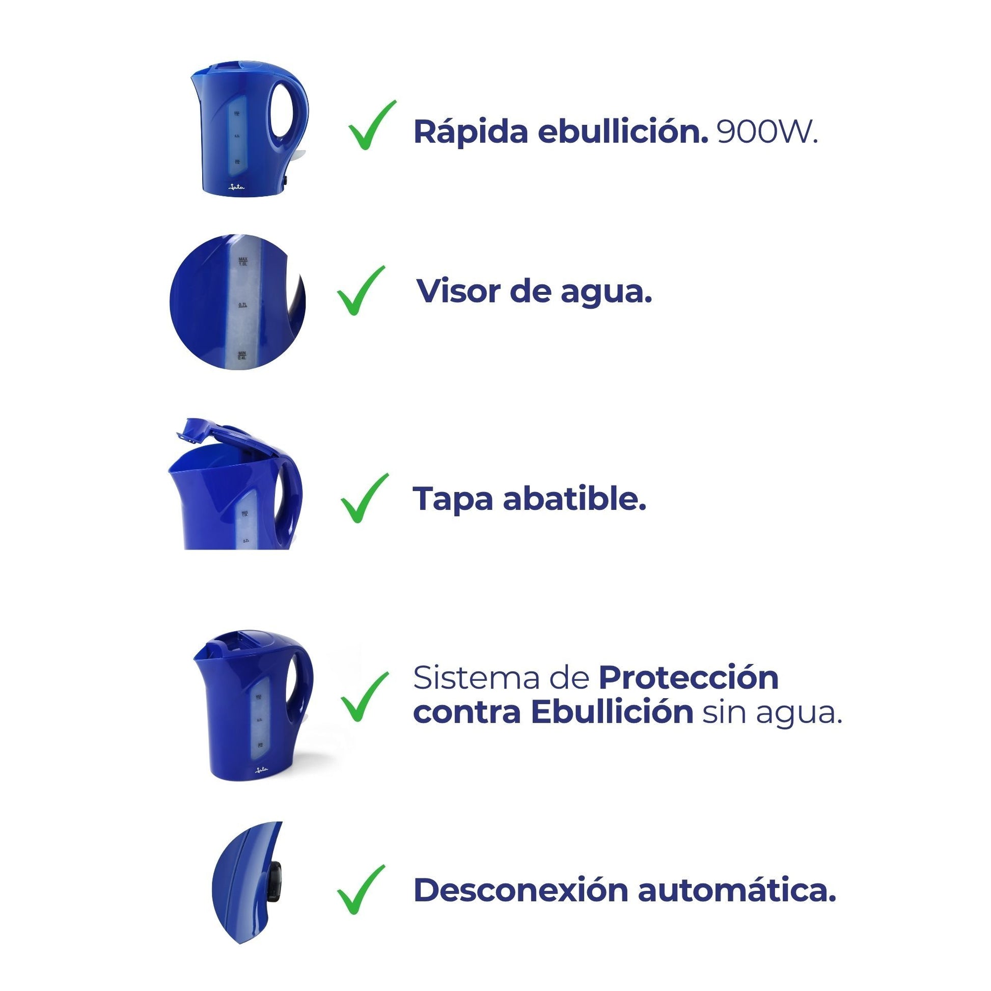 Hervidor de Agua Jata JEHA5106 – Compacto, Rápido y Seguro