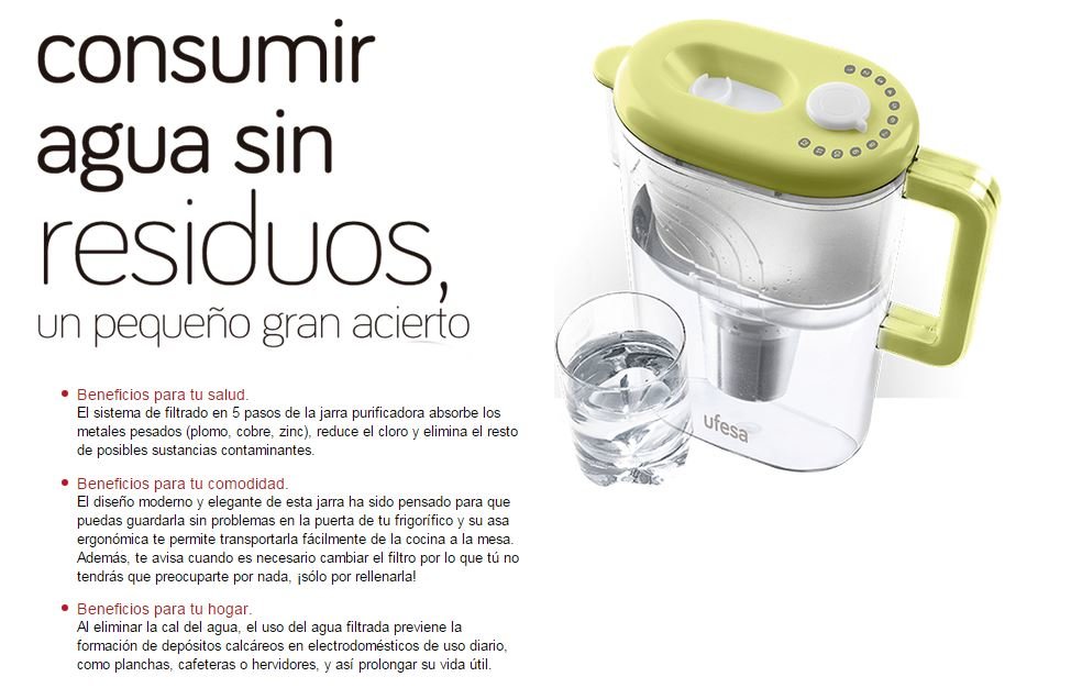 Jarra Purificante Ufesa JA3000: El sabor de la pureza en tu mesa
