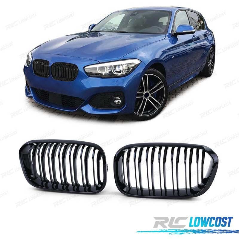 Parrilla doble tipo riñón negra brillante para BMW Serie 1 F20/F21