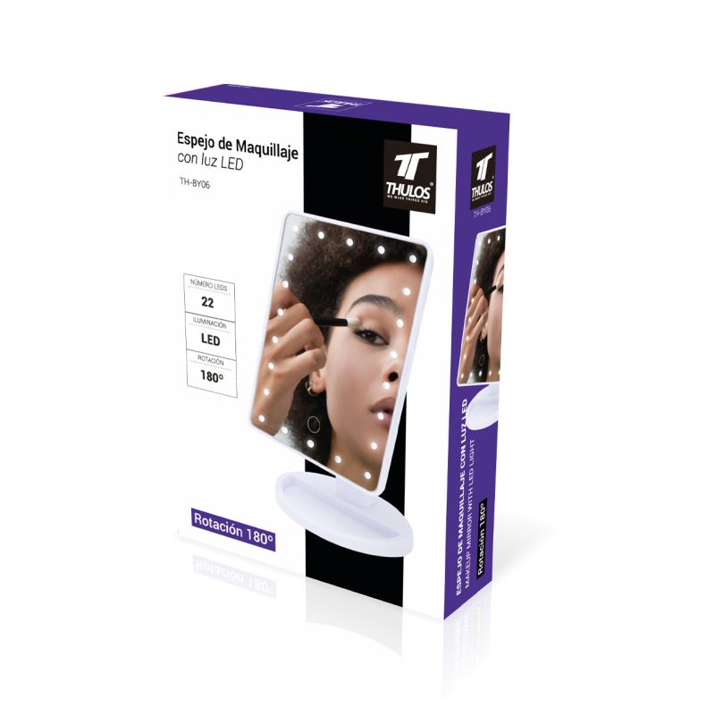 Espejo de maquillaje con LED - THULOS