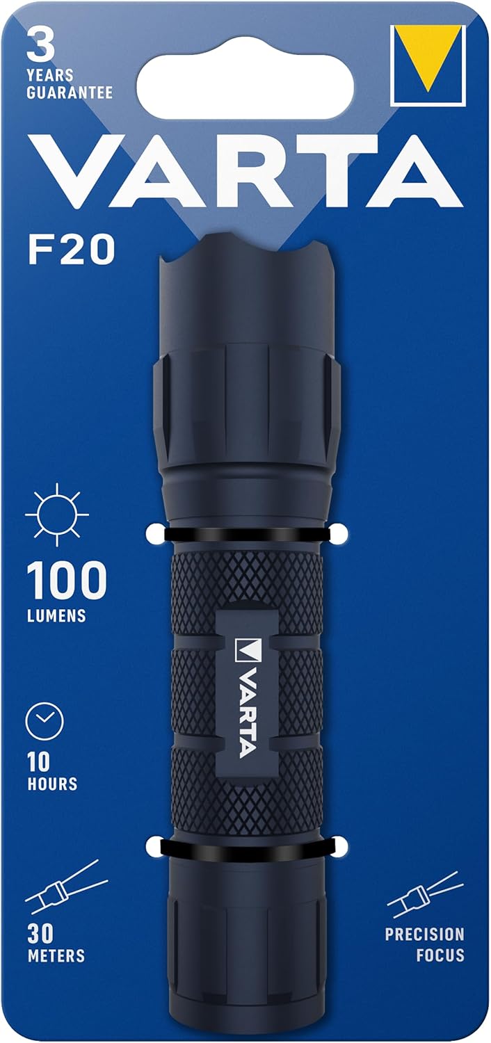 Linterna Táctica VARTA F20 – Potencia Compacta con Enfoque de Precisión